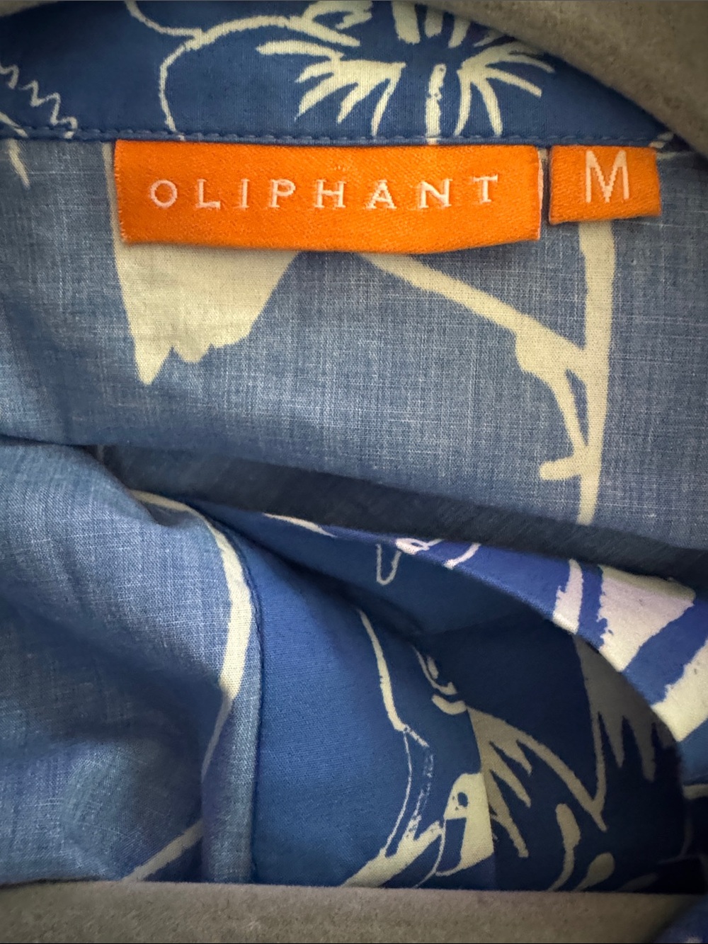 Oliphant Blue Audubon Belted Shirt Dress M - Picture 11 of 12